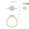 thumbnail image 4 of ANGARA Natural Composite Diamond Halo Ring with Milgrain in 14K Rose Gold for Women (Size-3mm| Color-G| Clarity-VS2) | April Birthstone, Anniversary, Jewelry Gift for Women | Natural Diamond Ring, 4 of 9