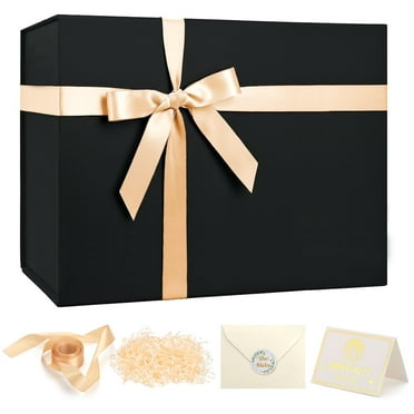 Ayieyill Large Gift Box with Ribbon, Christmas Present boxes with Magnetic Lids, Mother's Day Gift Wrap Boxes for Wedding (13.75*9.75*3.9 inches)