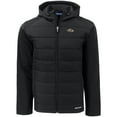 thumbnail image 2 of Men's Cutter & Buck Black Baltimore Ravens  Evoke PrimaLoft Hybrid Eco Softshell Recycled Full-Zip Hooded Jacket, 2 of 3