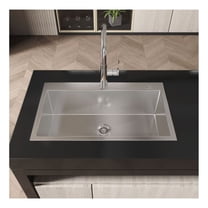 304 Stainless Steel Kitchen Sink 32x19x10 Inch, Single Bowl Drop-in Sink as picture