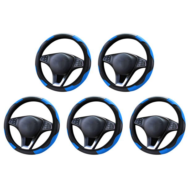 Protector Al Desgaste La Cubierta Del Volante Coche Fibra Carbono () Azul