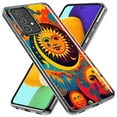 thumbnail image 2 of MUNDAZE Samsung Galaxy A02 Shockproof Clear Hybrid Protective Phone Case Neon Psychedelic Indie Hippie Sun Moon Cover, 2 of 5
