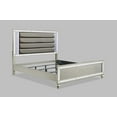thumbnail image 3 of Modern Glam Style 4pc King Size Upholstery LED Bed Dresser Mirror Nightstand Wooden Master Bedroom Furniture Set, 3 of 7