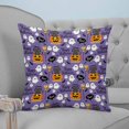 thumbnail image 4 of Halloween 26x26 Pillow Covers Set of 2, Orange Pumpkin Funny Ghost Black Cat Purple Throw Pillow Covers Decorative Couch Cushion Case, Microfiber Square Pillowcases for Bedroom Car Living Room, 4 of 7