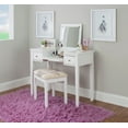 thumbnail image 2 of Linon Home Butterfly Vanity Set with Flip Top Mirror and Stool, Multiple Colors, 2 of 26