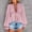 Pink, variant on JUSLIO Shirts for Women Casual Solid Blouses Fashion Long Sleeve V Neck Blouses Black L