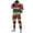 #01-Brick Red, variant on Men's Christmas Santa Graphic Hoodie and Sweatpants Set 2 Piece Holiday Party Tracksuit Cozy Winter Outfit