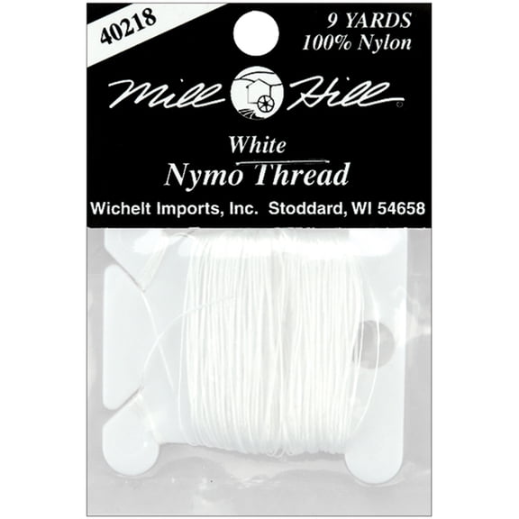 Mill Hill Nymo Beading Thread 9yd-White