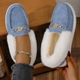 thumbnail image 6 of Dasayo Ankle Women's Boots Snow Ski Blue Winter Furry Non Slip Bow Booties Womans Shoes 36, 6 of 9