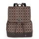 thumbnail image 1 of Fotbe Brown Gold Grid Mochila Bolso con Estampado para Mujer, Mochila Antirrobo de Nylon Impermeable, Bolsa Ligera de Hombro, 1 of 4