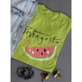 thumbnail image 3 of Buon Ferragosto Fresh Watermelon T-Shirt Women -Image by Shutterstock, Female Large, 3 of 4