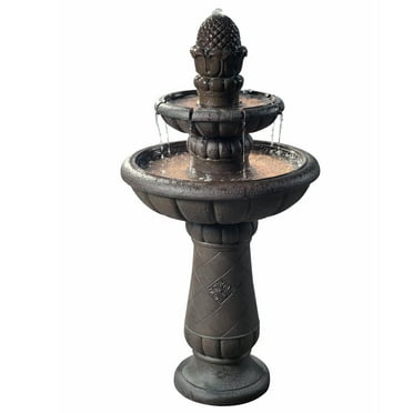 Teamson Home 39.02" 2-Tier Birdbath Water Fountain