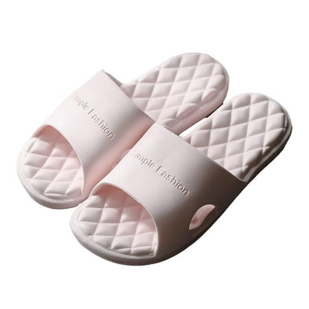 

Hvyesh Women Men Slippers Home Couple Shoes Indoor Outside Soft Soled Bathroom Bath Slippers Sandals for Women Clearance Under $10