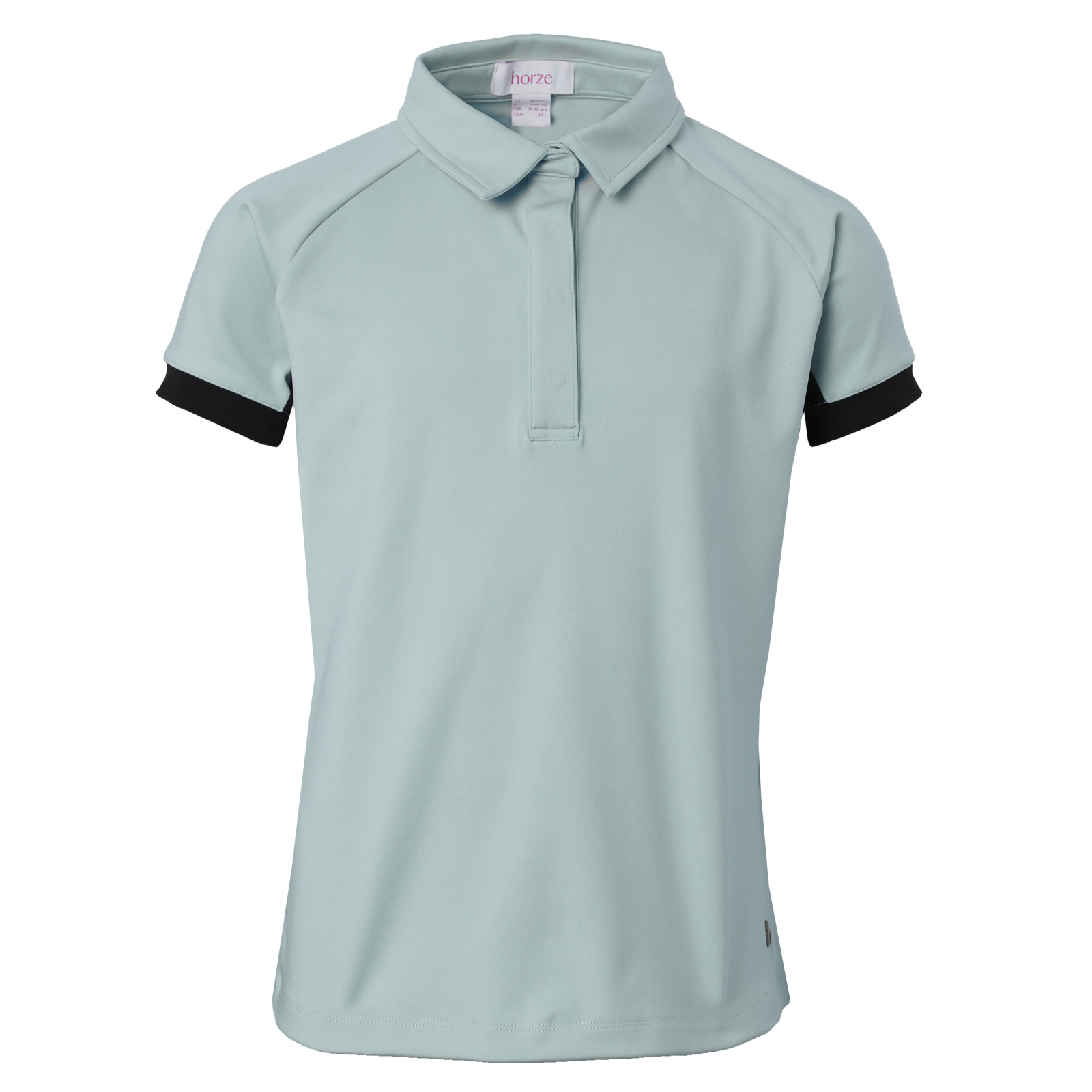 HORZE Laura Kids' Equestrian Moisture Wicking Short Sleeve Training Shirt with Mesh