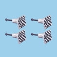 thumbnail image 2 of Renovators Supply Iron Kitchen Cabinet Knob Pull Square Diamond Grid style Pewter Finish Decorative Metal Knobs for Kitchen Cabinet or Drawer Pull Handle w/Screws Pack of 4, 2 of 8