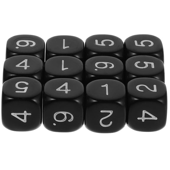 MRLESS 12pcs Color Number Dice Plastic Dice 6 Sided Dice Set For Classroom Teaching Math Learning Standard Dice For Board Games