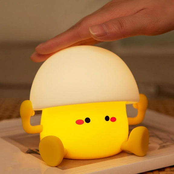 BOBOMTOI Night Lights for Kids Interactive Lamp With Soft Light Tap Control Adjustable Brightness Timer Function Rechargeable Battery And Safe Materials