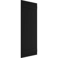 thumbnail image 2 of Ekena Millwork 21 1/2"W x 40"H True Fit PVC Four Board Joined Board-n-Batten Shutters, Black (Per Pair - Hardware Not Included), 2 of 9