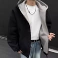 thumbnail image 6 of Rrxhxhs Mens Zip Up Hoodie Oversized Contrast Lined Long Sleeve Loose Casual Hooded Jacket Sweatshirt with Side Hand Pockets,3XL, 6 of 7