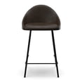 thumbnail image 2 of Pemberly Row Vegan Leather Counter Height Stools (Set of 2) in Tobacco, 2 of 5