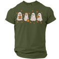thumbnail image 2 of Mens Halloween Shirt Spooky Ghost Print Graphic Halloween T Shirts Round Neck Short Sleeve Halloween Costume, 2 of 5