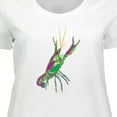 thumbnail image 4 of Inktastic Mardi Gras Crayfish Artsy Women's Plus Size T-Shirt, 4 of 5