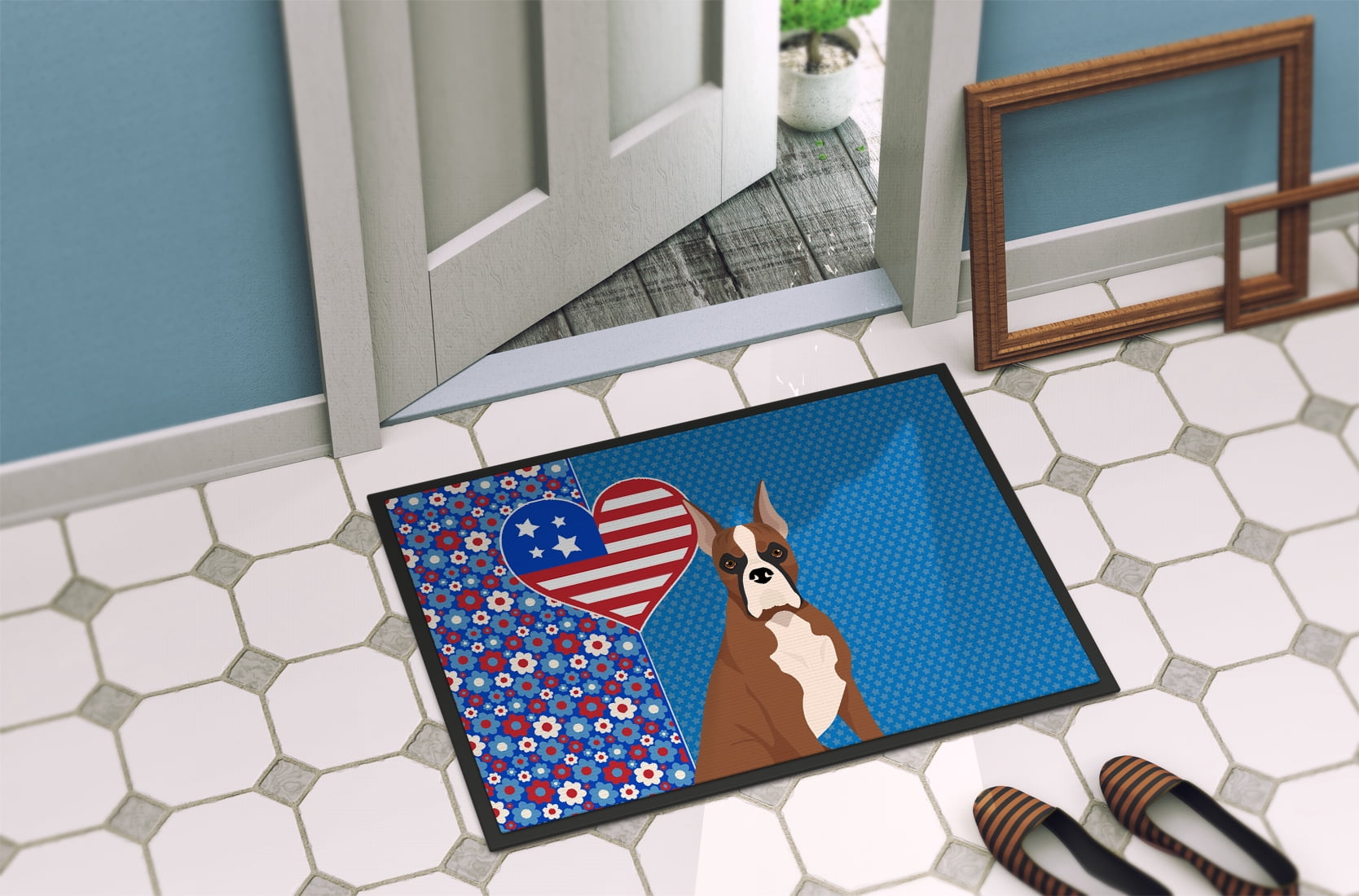 Red Fawn Boxer Indoor or Outdoor Mat 24x36 36 in x 24 in