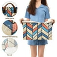 thumbnail image 5 of Yayeee Foldable Storage Basket for Shelves with Handles Waterproof Cloth Bins, Blue Geometric, 5 of 7