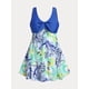 thumbnail image 1 of Tankini de Talla Extra con Estampado Mixto Rosegal Camisetas sin mangas de talla grande, 1 of 5