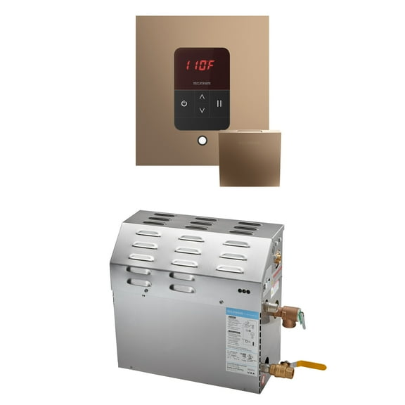Mr Steam MS 10kW (10000W) Steam Shower Generator Package w/square iTempo Control in Nouveau Bronze