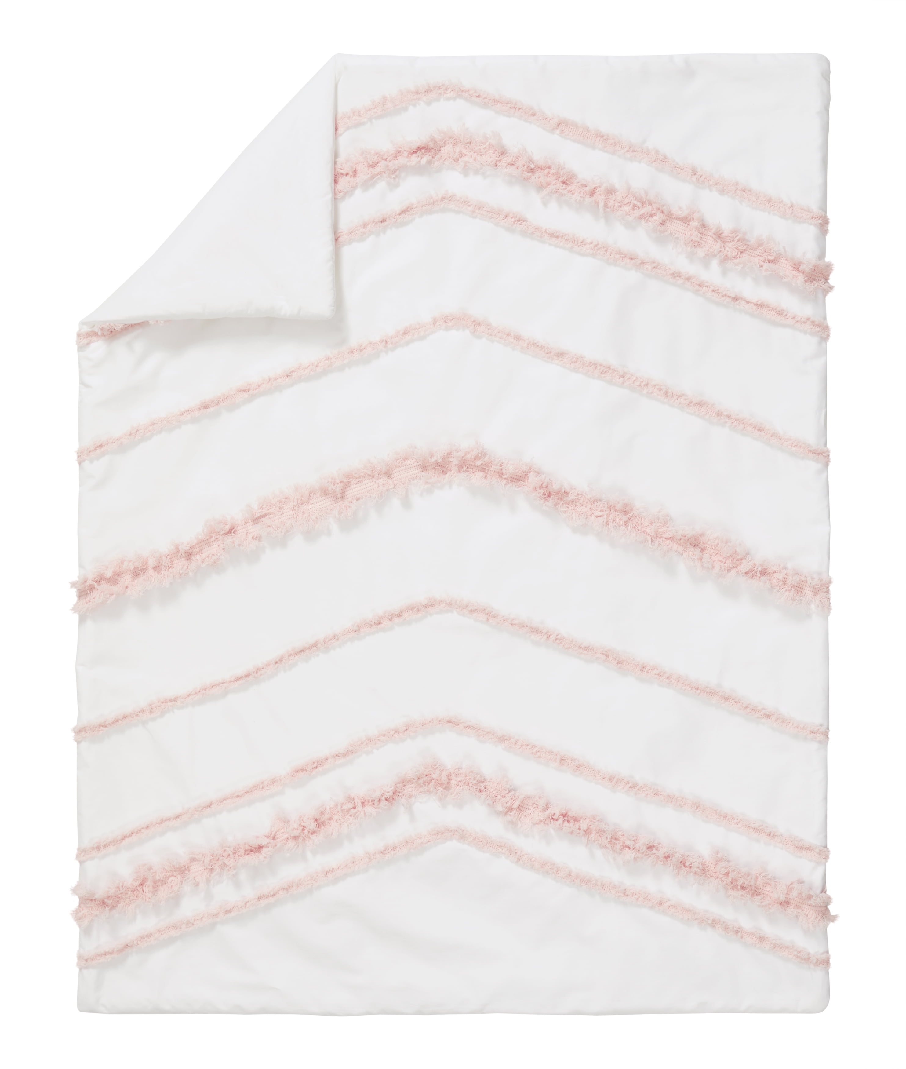 Sweet Jojo Designs Boho Fringe White and Pink 4 Piece Crib Bedding Set