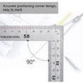 thumbnail image 4 of Escuadra de carpintero de metal, 150 x 300 mm, regla de acero inoxidable para un corte preciso de 90 grados, ideal para carpinteros, ingenieros y artesanos, 4 of 5