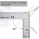 thumbnail image 4 of Escuadra de carpintero de metal, 150 x 300 mm, regla de acero inoxidable para un corte preciso de 90 grados, ideal para carpinteros, ingenieros y artesanos, 4 of 5