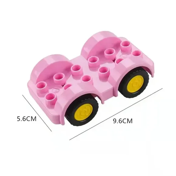 Figurines de Construction de Grande Taille pour Enfants Famille de Blocs Machine de Police Tranquille Jouet Éducatif Créatif en Plastique Compatible avec Double
