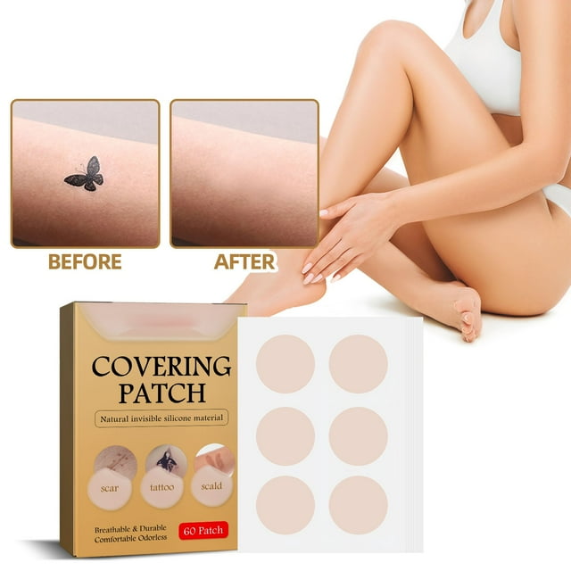 WIFKLSIIPG Skin Invisibles Concealer Sticker Tattoo Concealer Sticker Ultra Thin Patch Skin Tone Sticker Scar Tattoo Acne Seal Covering Sticker Waterproof