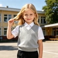 thumbnail image 6 of QWERTY Kids Boys Girls V Neck Sweater Vest Sleeveless School Uniform First Day of School Essential Size 12-18 Months, 6 of 6