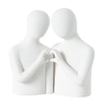 thumbnail image 1 of Estatua abstracta de pareja, adorno de escritorio, figura coleccionable en forma de corazón, amantes Blanco, 1 of 9