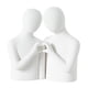 thumbnail image 1 of Estatua abstracta de pareja, adorno de escritorio, figura coleccionable en forma de corazón, amantes Blanco, 1 of 9
