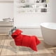 thumbnail image 2 of Albornoz ajustable para perros, toalla de baño de secado rápido con cinturón, bata de absorción rápida de humedad Rojo M, 2 of 8