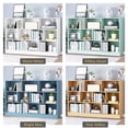 thumbnail image 4 of IOTXY Simple Bookcase with Base - 3 Tier 10 Cubes Freestanding Low Display Cabinet, Pear Yellow, 4 of 5