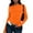 Orange, variant on WTOBBY Women's Fashion Solid Color Round Neck Long Sleeve T-Shirt Top, Casual Comfortable Fit for Everyday Wear, Simple and Stylish Design for Versatile Use,Orange L
