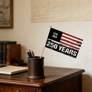 250 Years America Stick Flag, 250 Anniversary Small Handheld Flag for USA Patriotic Freedom, 1776-2026 Independence Day Party Favors Supplies Celebration Parades Decor
