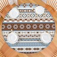 thumbnail image 2 of Elastic Edge Round Table Cover in Floral Boho Print, Fits 38"-42" Tables, 44" Durable Vinyl for Patio Dining Set Decor, 2 of 7