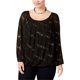thumbnail image 1 of NY Collection Womens Embellished Pullover Blouse, red, Plus Size, 2X, 1 of 1