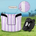 thumbnail image 6 of Haosy Pale Violet and White Striped Golf Mallet Putter Cover Strong Magnetic Leather Golf Club Headcover Closure, 6 of 7