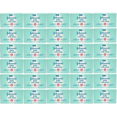Johnson's Baby Milk Bar Soap with Milk Proteins and Vitamin E, 3.5 Ounce / 100 Gram (Pack of 30) International Version