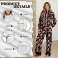 thumbnail image 7 of SCRAWLGOD Valentine's Day Decor Heart Sloth Print Pink Black Lounge Sets for Women Turtleneck Pullover Sweatshirt Wide Leg Sweatpants Fashion 2 Piece Outfits Casual Sweatsuit Comfortable Tracksuit, S, 7 of 7