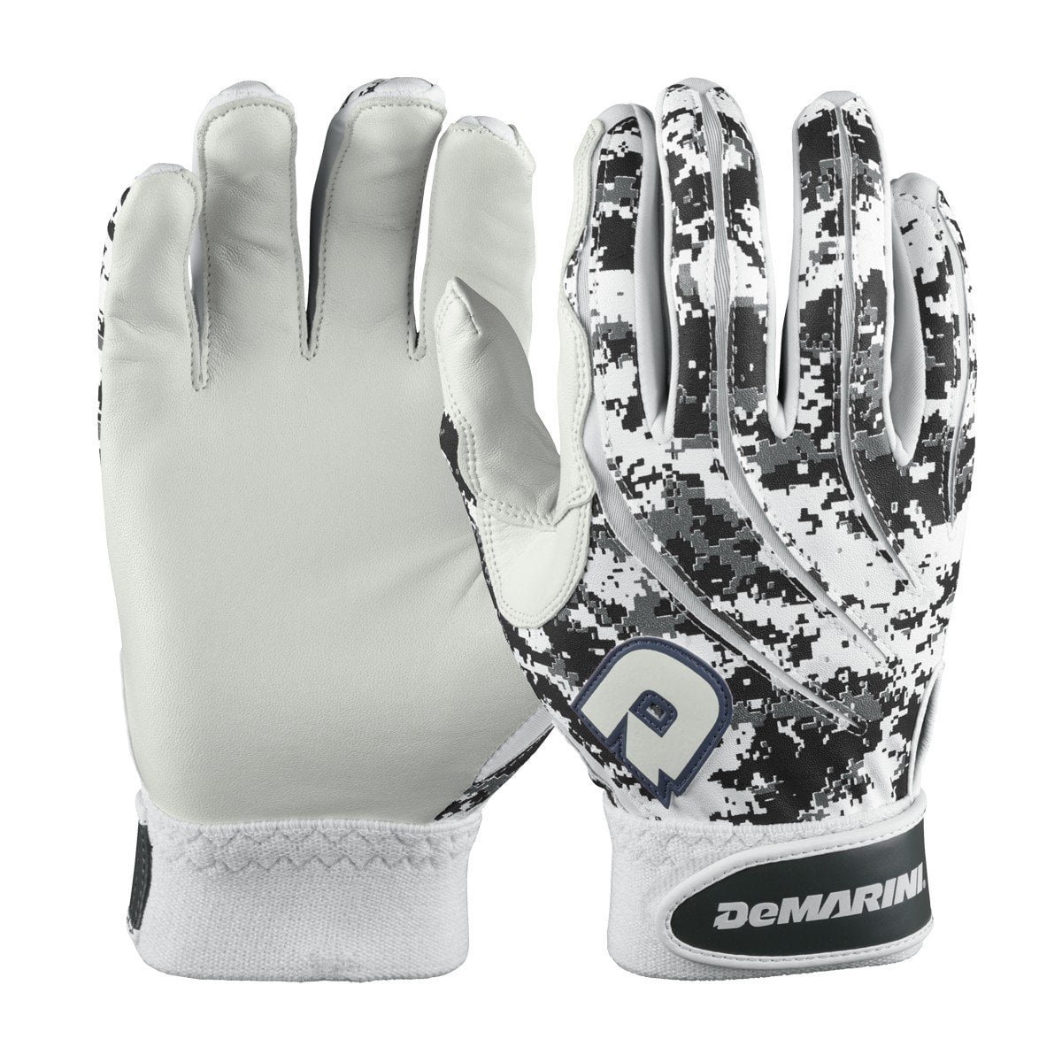 DeMarini Digi Camo Youth Large Baseball Batting Gloves, Black WTD6304BLYL
