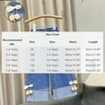 thumbnail image 5 of Posijego Little Girls Jeans Elastic Waist Wide Leg Denim Pants Loose Casual Summer Cute Denim Pants Girls 1-8 Years, 5 of 5