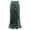 Green, variant on Women's Elastic Waist Satin Metallic Pleated Long Swing Skirt Long Pleated Skirt